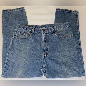 Vintage Y2K Levi's 540 Relaxed Fit Jeans Men's 34x29 Blue Brown Tab Made In USA
